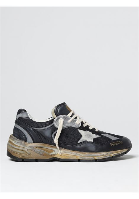 black calf leather lace-up sneakers featuringdistressed effect GOLDEN GOOSE | GMF00199-F00327090282